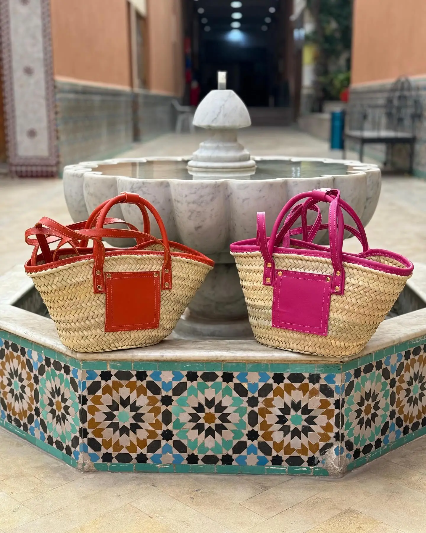 Marrakech Artisanal French Market Basket